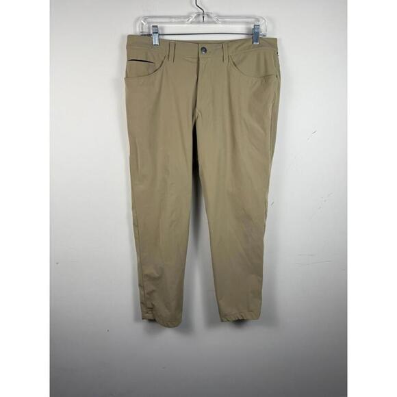 Lululemon ABC Pant Classic Fit Mens 33x29 Khaki Tan Chino - Picture 1 of 8